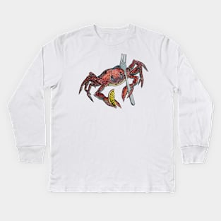 Crab Dinner Kids Long Sleeve T-Shirt